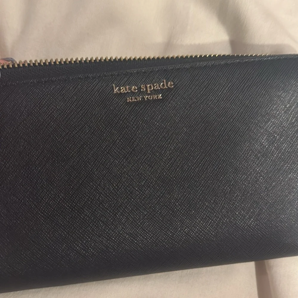 Kate Spade Large Black Zip-Around Continental Wallet